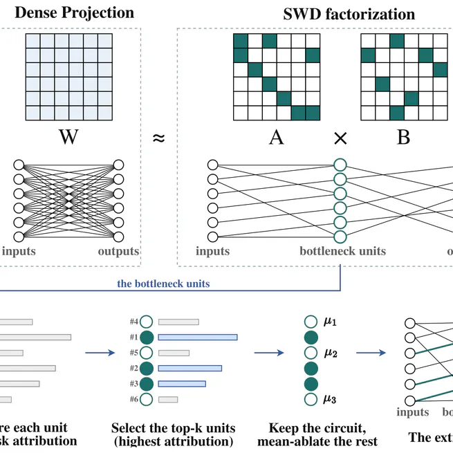 Sparse Weight Decomposition for Efficient Circuit Extraction